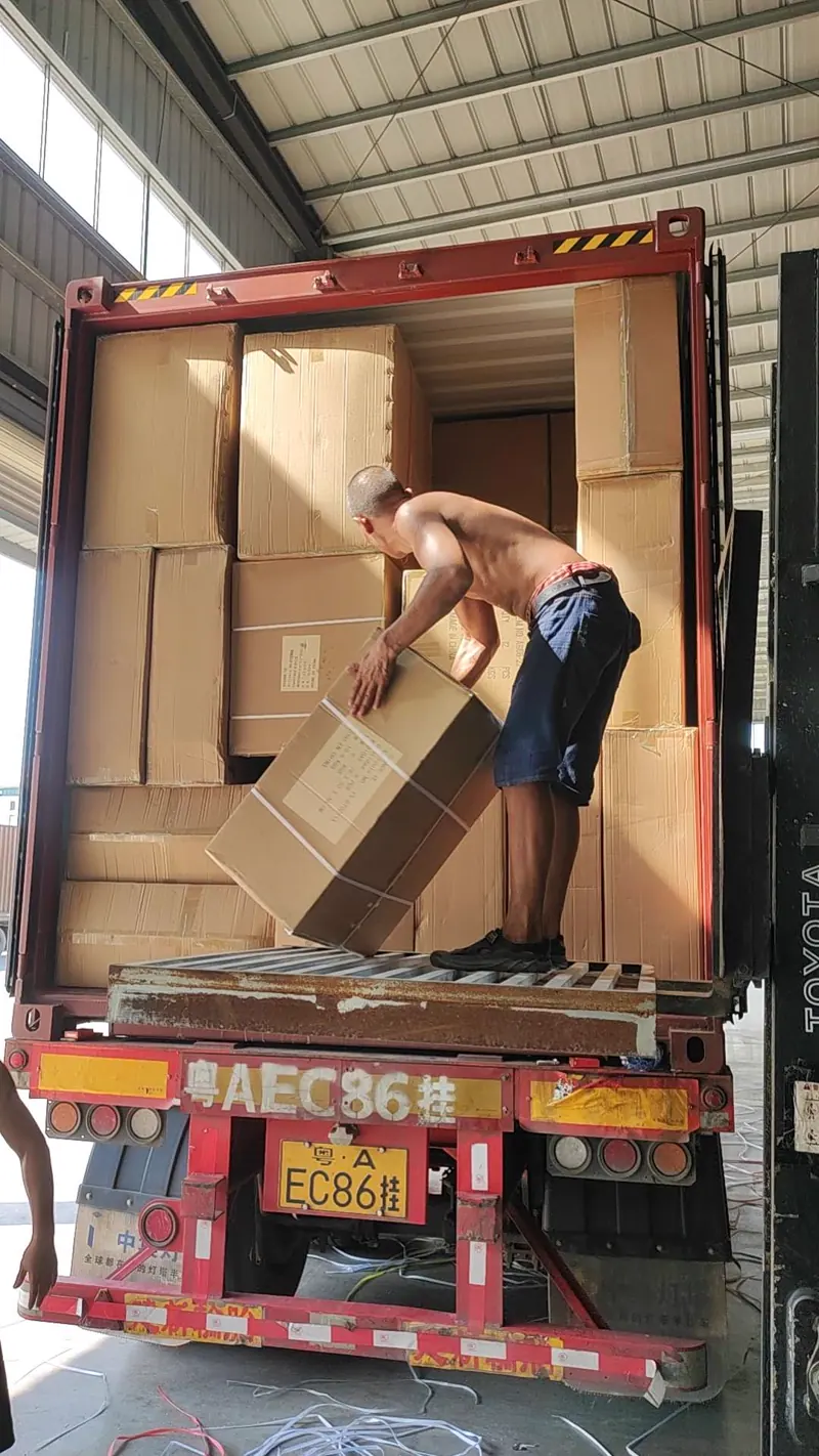 Cartons being loaded for shipment