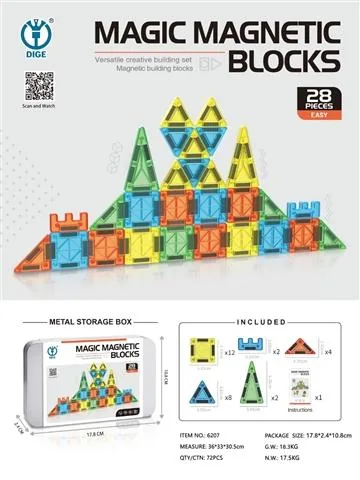 Mini magnetic building blocks 28pcs product reference for B2B toy buyers