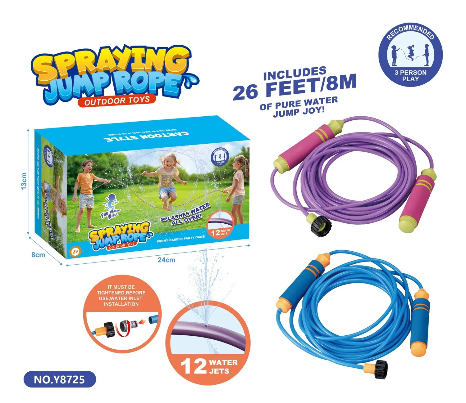 Jumping rope with water spray product reference for B2B toy buyers
