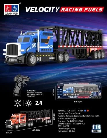 1:14 Sitong RC Tractor-Trailer with Lights, 2.4G, Includes 3.7V 500mAh Lithium Battery - Reference 02 product reference for B2B toy buyers