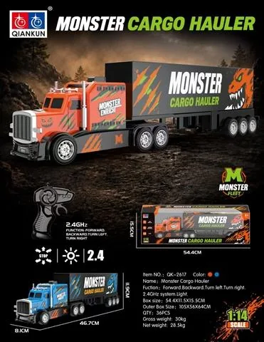1:14 Sitong RC Tractor-Trailer with Lights, 2.4G, Includes 3.7V 500mAh Lithium Battery - Reference 03 product reference for B2B toy buyers