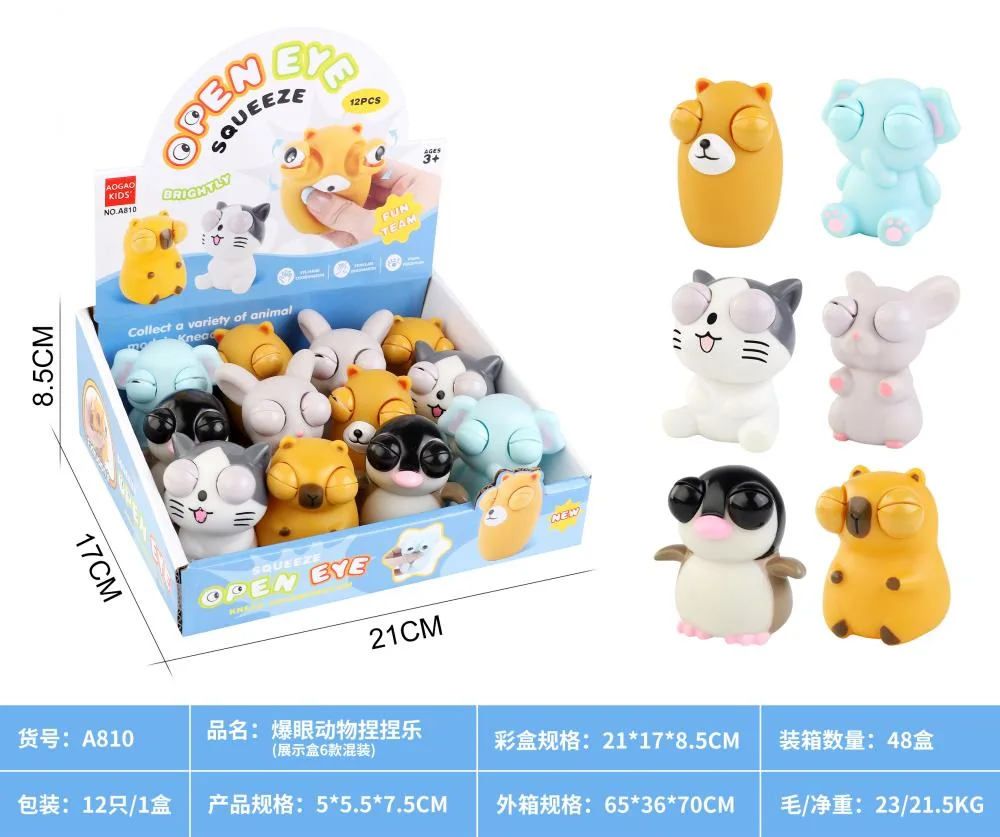 Brain-Teaser, sensory-play, Prank, Creative, Pop-Eye Cartoon Animal Squee product reference for B2B toy buyers