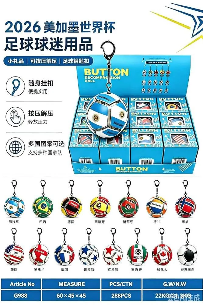 Cross-Border Soccer-Themed sensory-play Button Balls, Hand and Fingertip sensory-play product reference for B2B toy buyers