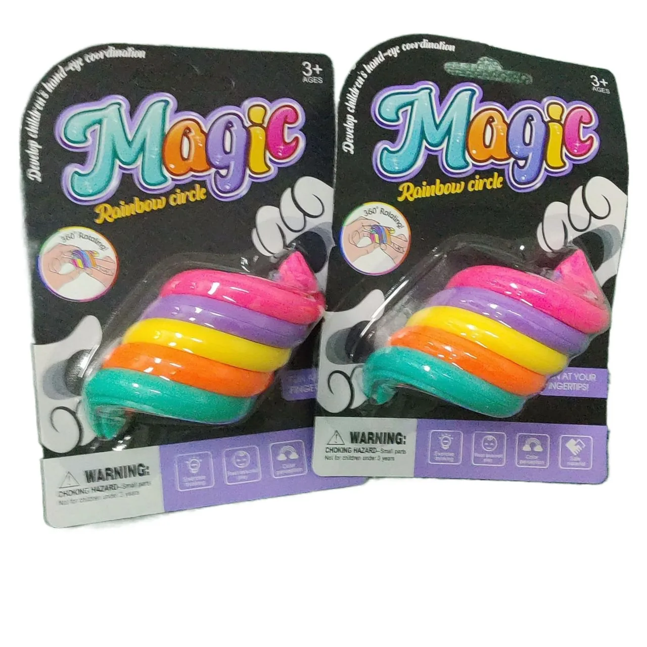 Rainbow Spinning Ring sensory-play Toy(24PCS, BOX) product reference for B2B toy buyers