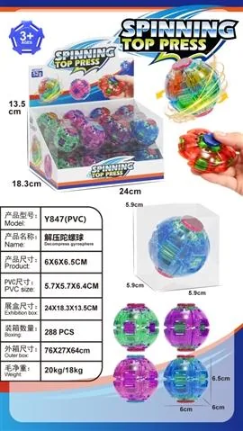 Transparent Backlit sensory-play Gyroscope Series product reference for B2B toy buyers