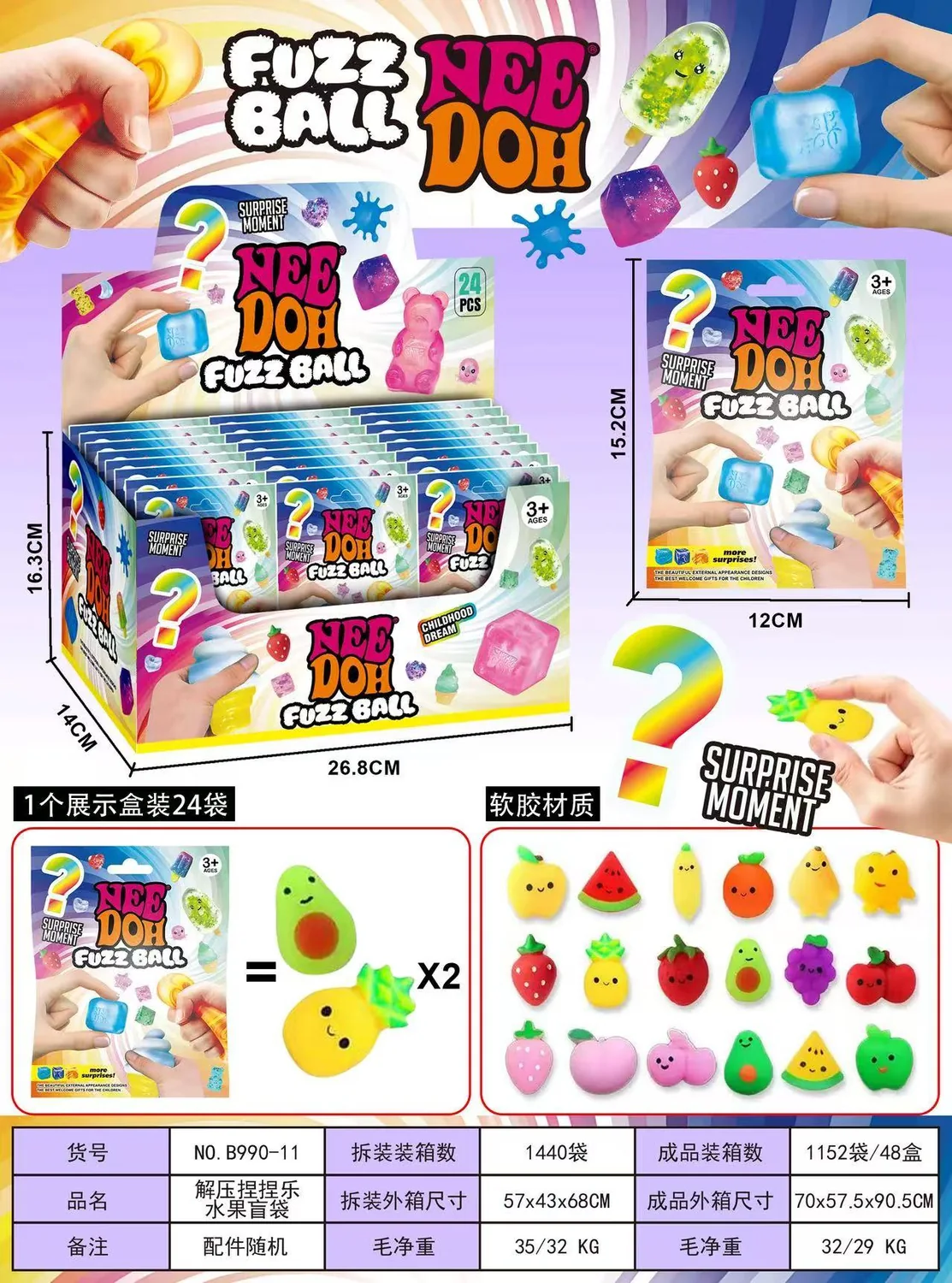 VegetableStress-Relief Squeezing Toy product reference for B2B toy buyers